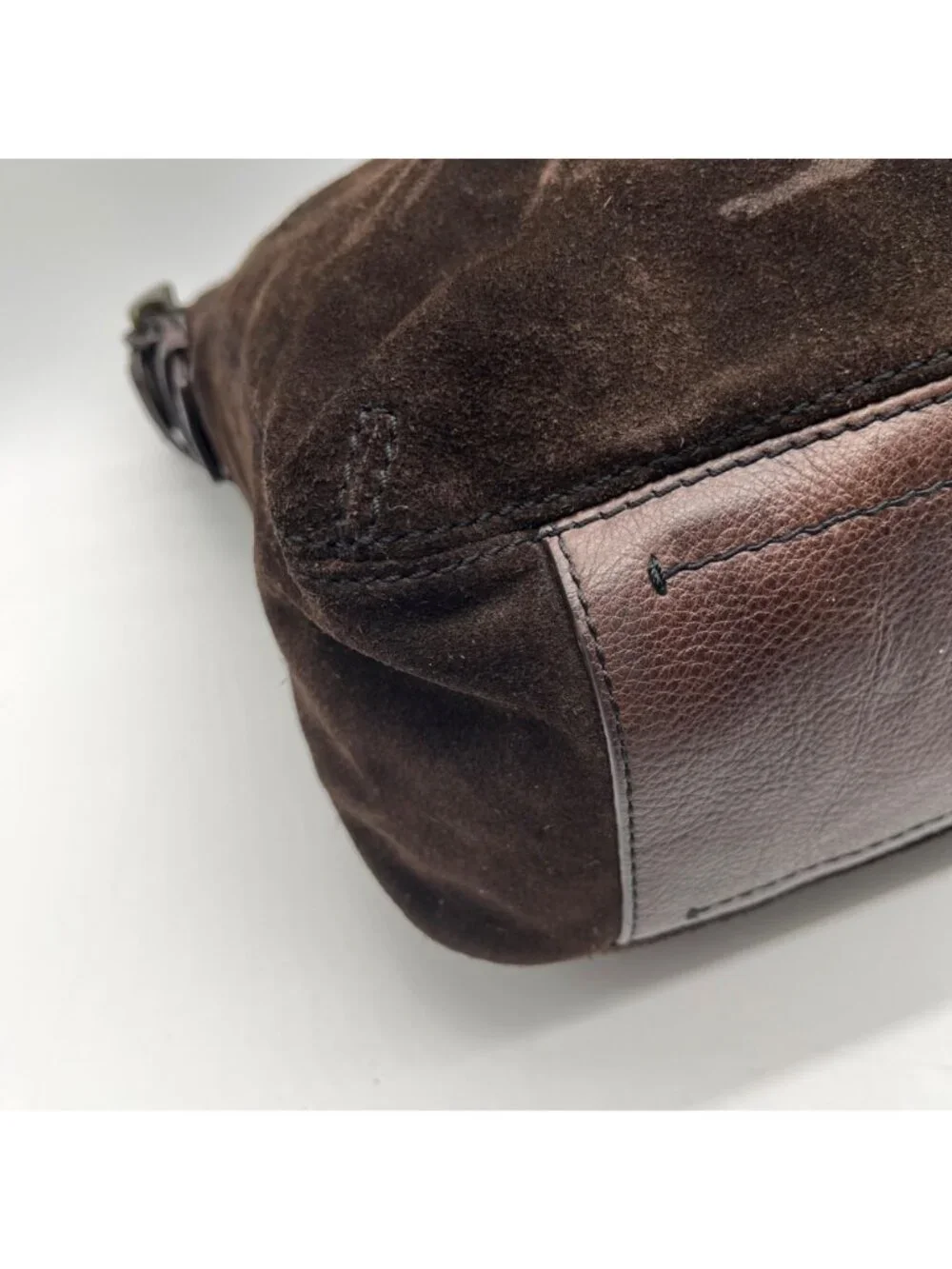 Banana Republic Chocolate Brown Suede Slouchy Hobo Bag